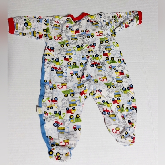 🦃Duck Duck Goose 0-3 mo dump trunk footie one piece "Loaded with Cuteness" - Picture 3 of 6